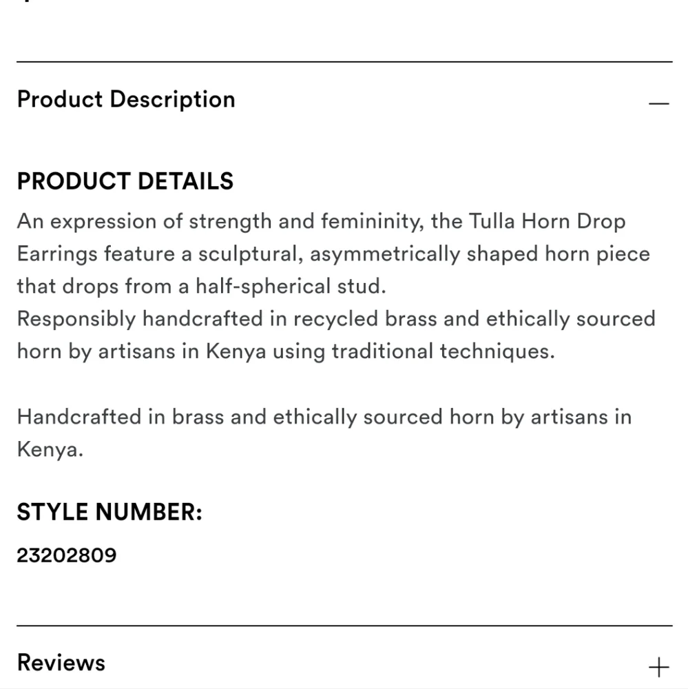 Soko Tulla Horn Drop Earrings